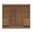 Ver imagem 6 de Guarda-Roupa Casal 100% MDF 8 Portas 8 Gavetas Império Cinamomo/Off White