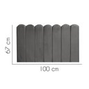 Ver imagem 2 de Painel Estofado Luxo Nuvem Alanis 100cm Solteiro para Cama Box Corino Cinza - Gat Magazine