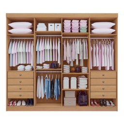 Guarda-roupa Casal MDF 8 Portas Imperio Ripado - 9