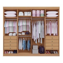 Guarda-roupa Casal MDF 8 Portas Imperio Ripado - 8