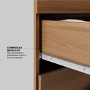 Ver imagem 7 de Guarda Roupa Casal com Espelho 3 Portas de Correr e 4 Gavetas Moema Amêndola Touch/nude-preto Prime