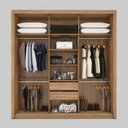 Ver imagem 6 de Guarda Roupa Casal com Espelho 3 Portas de Correr e 4 Gavetas Moema Amêndola Touch/Nude-Preto Prime Marrom/Tx