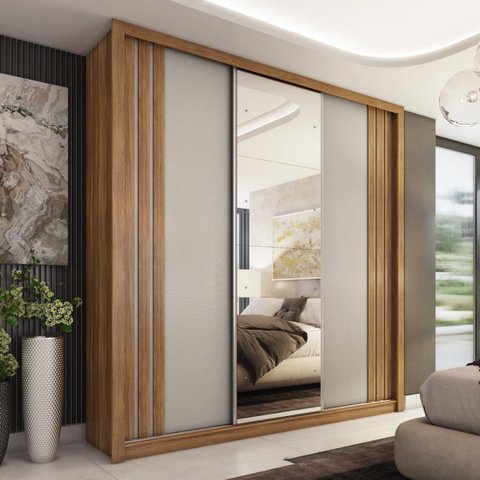 Guarda-roupa Casal 3 Portas Moema