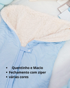 Ver imagem 4 de Saco Porta Bebê Percal e Sherpa com Zíper e Botão Hipoalergenico