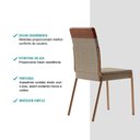 Ver imagem 4 de Conjunto 2 Cadeiras de Jantar Duo 1739 Carraro Areia/caramelo/rose
