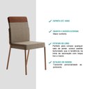 Ver imagem 3 de Conjunto 2 Cadeiras de Jantar Duo 1739 Carraro Areia/caramelo/rose