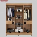 Ver imagem 7 de Guarda-Roupa Casal 6 Portas Mauá Marrom/Amendola Touch/Off White