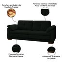Ver imagem 3 de Sofá Decorativo Sala de Estar Marselha Fixo 2 Lugares 175cm Couro Verde - Mozzelar