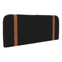 Ver imagem 2 de Cabeceira Painel Orgânico Cama Box Casal Padrão Flay 140cm Dobrável Bouclé Preto - Desk Design