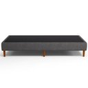 Ver imagem 2 de Base para Cama Box Solteiro 88cm Sleep W01 Linho Cinza Escuro - Lyam Decor