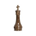 Ver imagem 4 de Peça de Xadrez Decorativa de Cerâmica Rei Marrom Petra 33x12 cm