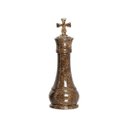 Ver imagem 1 de Peça de Xadrez Decorativa de Cerâmica Rei Marrom Petra 33x12 cm