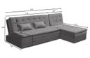 Ver imagem 2 de Sofá Cama King 5 Lugares 2,70m Agnes Suede Rover & Beato