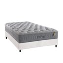 Ver imagem 1 de Cama Box Casal: Colchão Molas Anjos MasterPocket Ensacadas Soft Dream + Base CRC Courano Branco(