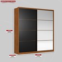 Ver imagem 5 de Guarda-roupa Casal com Espelho 2 Portas 3 Gavetas Belga