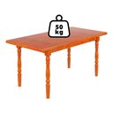 Ver imagem 5 de Mesa Retangular 160x80 06 Cadeiras Madeira Macica Pes Torneados Marjori - Mel Brilho