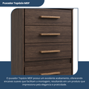 Ver imagem 5 de Cômoda 5 Gavetas 104,5 x 55 cm Primacy Marrom/Capuccino Wood