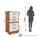 Ver imagem 3 de Cômoda 5 Gavetas 104,5 x 55 cm Primacy Marrom/Freijó/Off-White