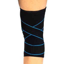 Joelheira de Compressão Com Faixa Ajustável Sense 3.0 - para todo tipo de esporte:Azul/P/Unissex - 3