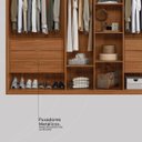 Ver imagem 7 de Guarda Roupa Casal Ripado 6 Portas e 6 Gavetas 267 x 230cm Atrice Nogueira Touch