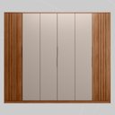 Ver imagem 3 de Guarda Roupa Casal Atrice 6 Portas com 2 Portas Ripado