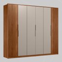 Ver imagem 2 de Guarda Roupa Casal Atrice 6 Portas com 2 Portas Ripado