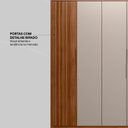 Ver imagem 5 de Guarda Roupa Casal Ripado 6 Portas e 6 Gavetas 267 x 230cm Atrice Nogueira Touch/Nude Prime