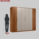 Ver imagem 6 de Guarda Roupa Casal Atrice 6 Portas com 2 Portas Ripado