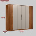 Ver imagem 5 de Guarda Roupa Casal Atrice 6 Portas com 2 Portas Ripado