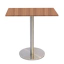 Ver imagem 1 de Mesa Bistrô Beta 112,50 Cm (alt) Disco Redondo Tampo Mdp Quadrado 80 Cm (larg) X 2,50 Cm (alt) Noce