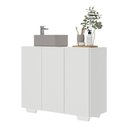 Ver imagem 1 de Gabinete Banheiro 3 Portas 90cm Multimóveis V5031 Branco
