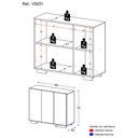 Ver imagem 4 de Gabinete Banheiro 3 Portas 90cm Multimóveis V5031 Branco