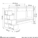 Ver imagem 4 de Beliche Infantil com Escada Nichos e Gavetas Infix C06 Branco - Mpozenato