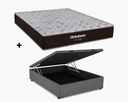 Ver imagem 1 de Cama Box Bau Casal Cinza Colchão Fit D33 Espuma 138x188 - Ortobom