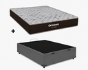 Ver imagem 2 de Cama Box Bau Casal Cinza Colchão Fit D33 Espuma 138x188 - Ortobom