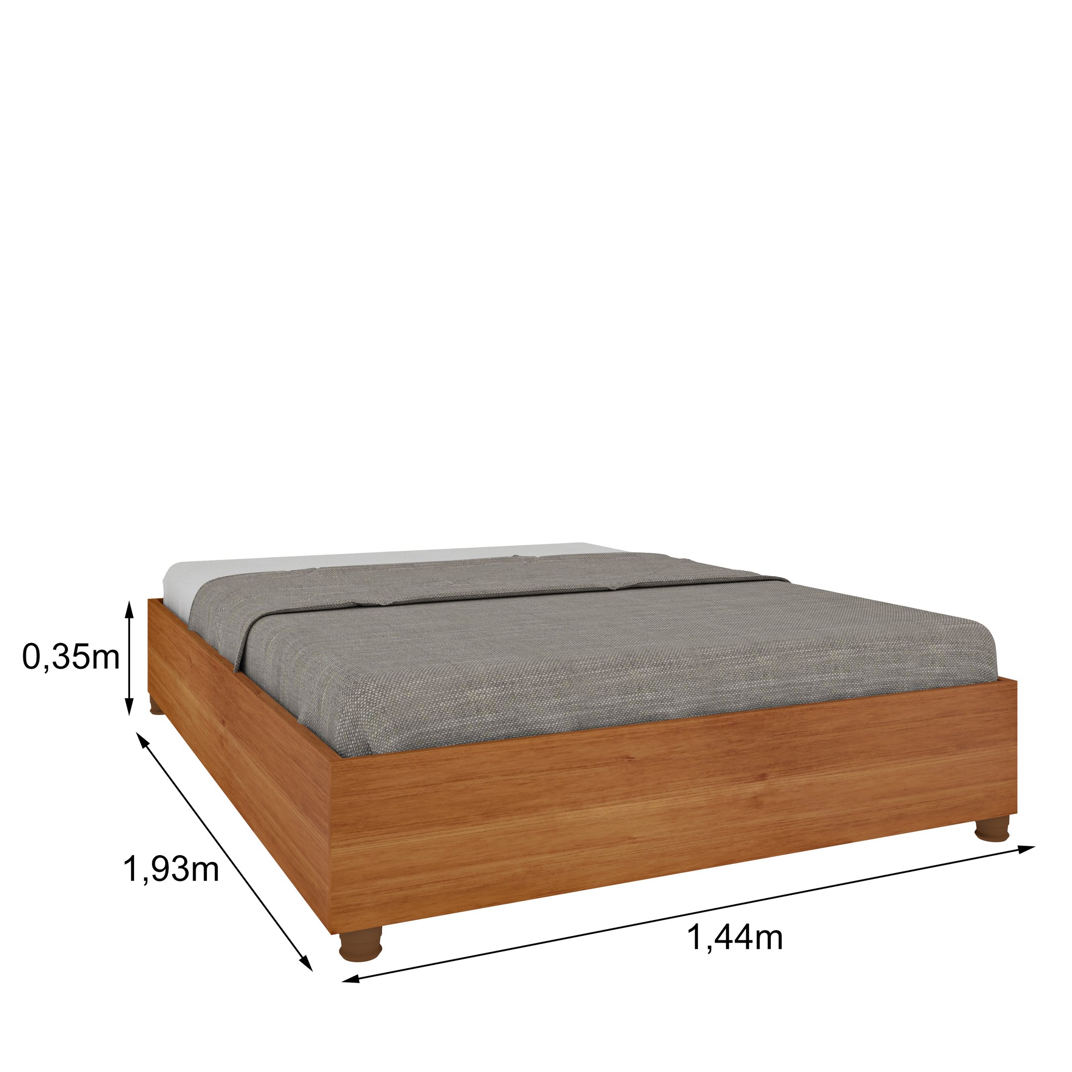 Cama Casal Mônaco com Cabeceira Extensível e 2 Mesas de Cabeceiras Tcil Móveis - 6