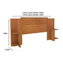 Ver imagem 3 de Cama Box Casal 193cmx144cm Mônaco com Cabeceira Extensivel e 2 Mesas de Cabeceiras