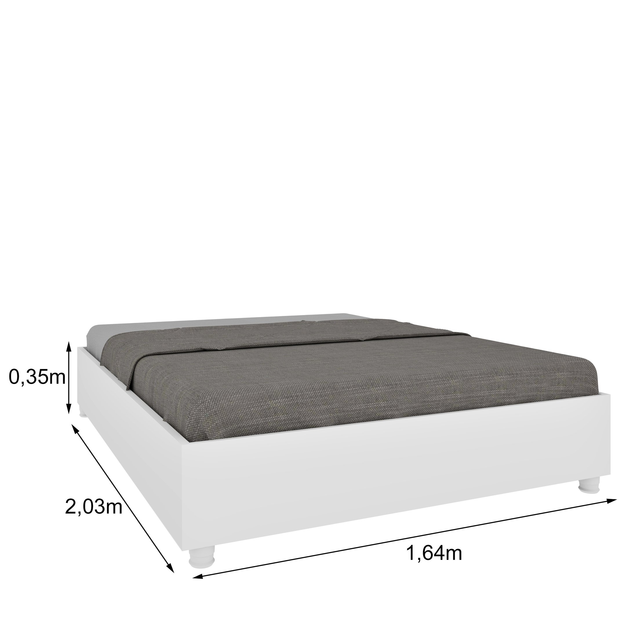 Cama Box Casal Queen 203cmx164cm Mônaco com Cabeceira Extensivel e 2 Mesas de Cabeceiras   - 6