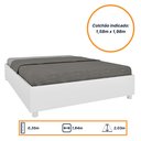Ver imagem 4 de Cama Box Casal Queen 203cmx164cm Mônaco com Cabeceira Extensivel e 2 Mesas de Cabeceiras