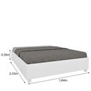 Ver imagem 6 de Cama Box Casal Queen 203cmx164cm Mônaco com Cabeceira Extensivel e 2 Mesas de Cabeceiras