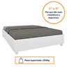 Cama Box Casal Queen 203cmx164cm Mônaco com Cabeceira Extensivel e 2 Mesas de Cabeceiras - 5