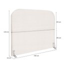 Ver imagem 2 de Cabeceira Orgânica Cama Box Casal 140 Cm Estofada Revestida em Linho Orgânica