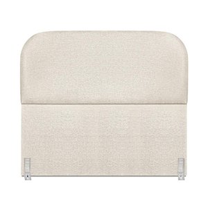 Cabeceira Orgânica Cama Box Casal 140 Cm Estofada Revestida em Linho Orgânica