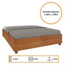 Ver imagem 4 de Cama Box Casal Queen 203cmx164cm Mônaco com Cabeceira Extensivel e 2 Mesas de Cabeceiras