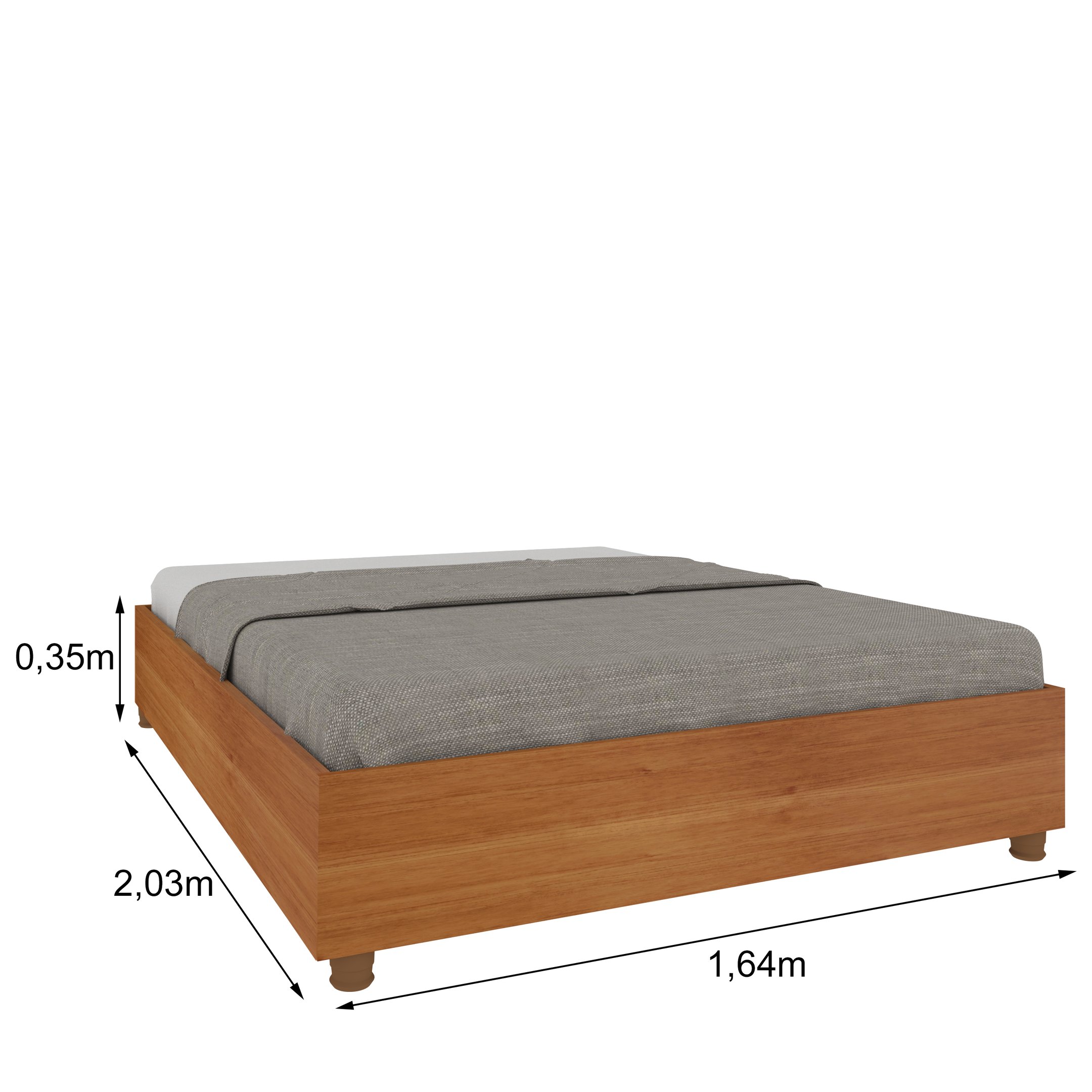 Cama Box Casal Queen 203cmx164cm Mônaco com Cabeceira Extensivel e 2 Mesas de Cabeceiras   - 6