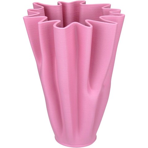 Vaso Decorativo Enfeite Planta Aparador 3D Cerâmica 25x18x18cm Rosa