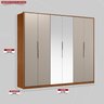 Guarda Roupa Casal Atrice 6 Portas com 2 Portas em Espelho - 4