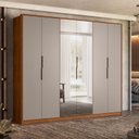 Ver imagem 1 de Guarda Roupa Casal Atrice 6 Portas com 2 Portas em Espelho
