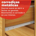 Ver mais imagens de Guarda-Roupa Casal com Espelho Cadis Marrom/Cinamon/Off-White