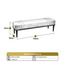 Ver imagem 4 de Recamier Banco Puff Linho Bege Medio Mari